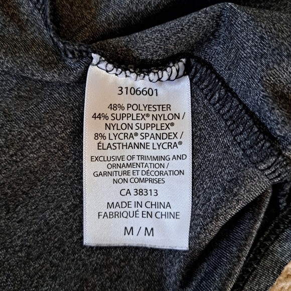 Tuff Athletics Zip Front Active Jacket Grey  Medium Activewear Top Long Sleeved - Picture 11 of 15